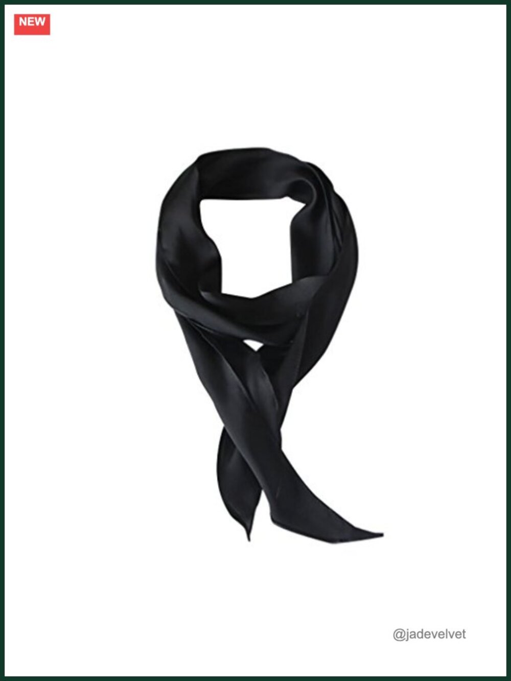 Silk Feel Polyester Long Skinny Neck Scarf Neckerchief for Purse Handbag